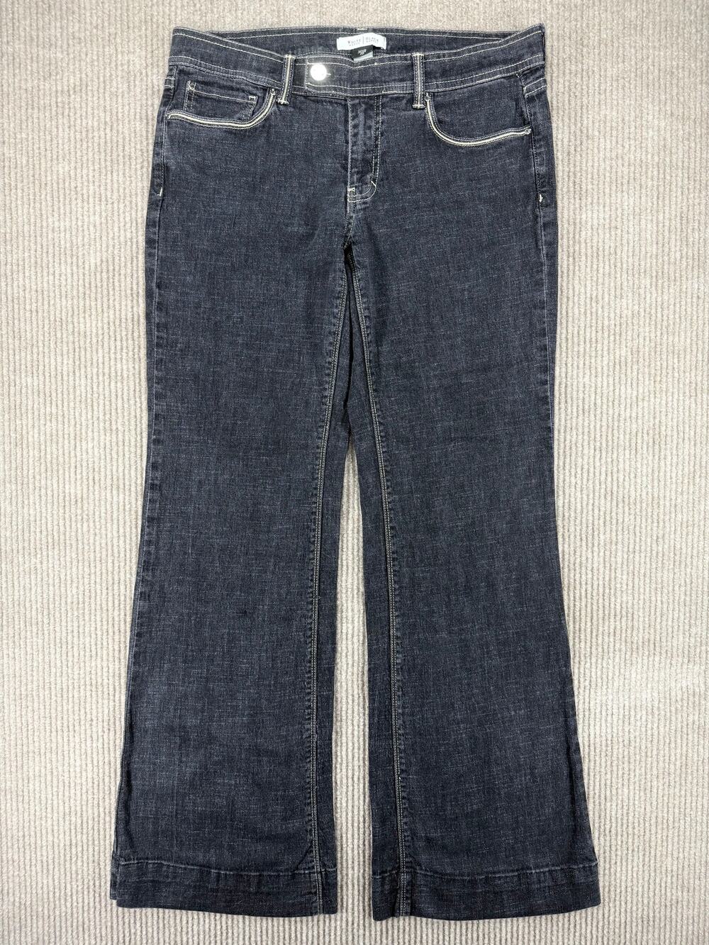 White House Black Market Noir Trouser Leg Jeans 10